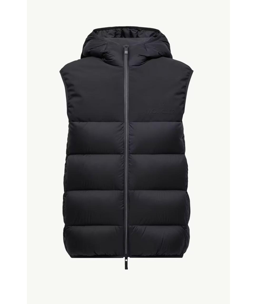 MONCLER Черный полиамидовый жилет, фото 9