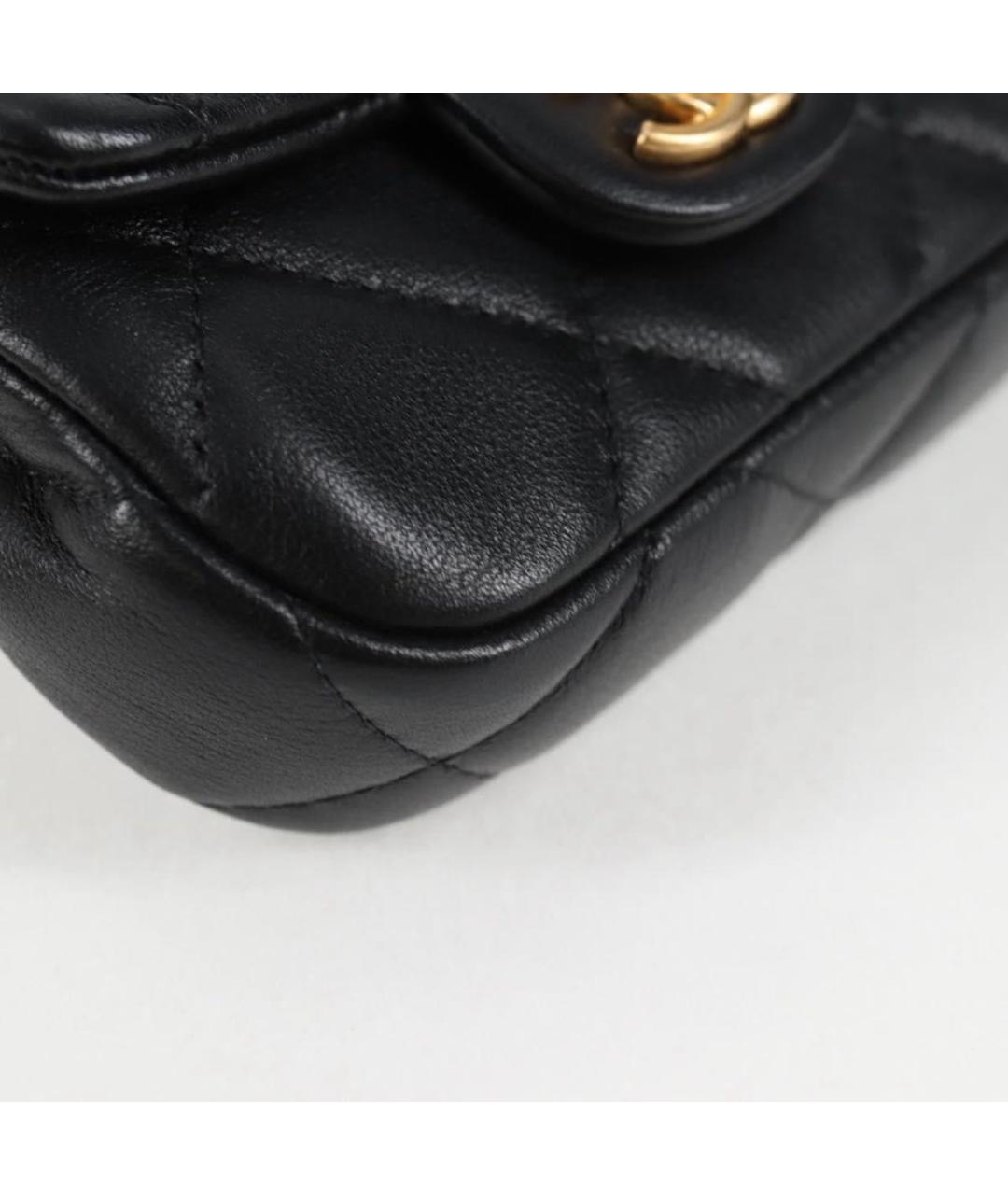 CHANEL Черная кожаная сумка через плечо, фото 7
