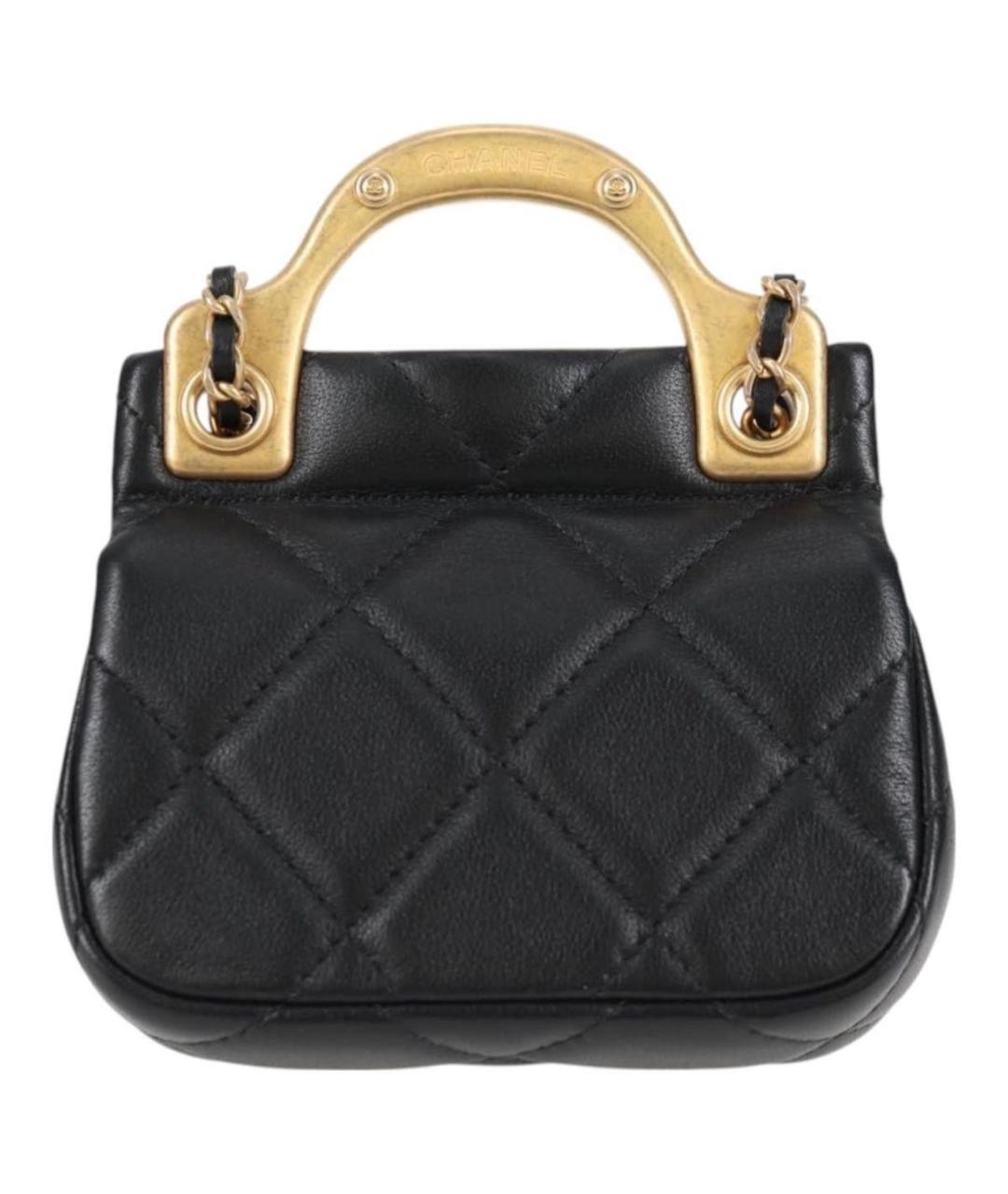 CHANEL Черная кожаная сумка через плечо, фото 2