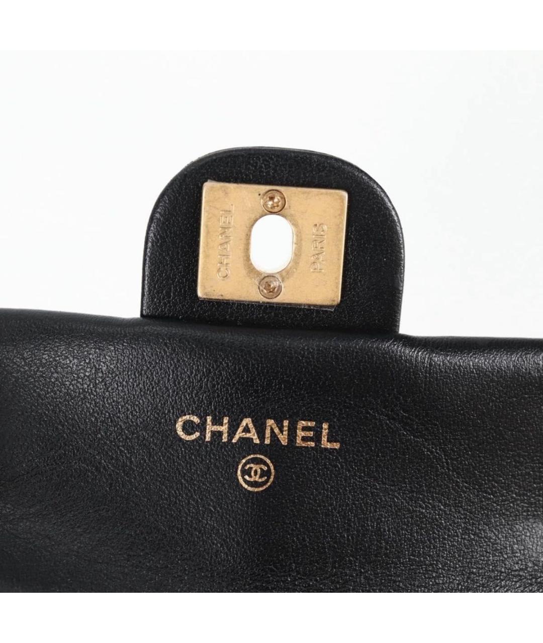 CHANEL Черная кожаная сумка через плечо, фото 6