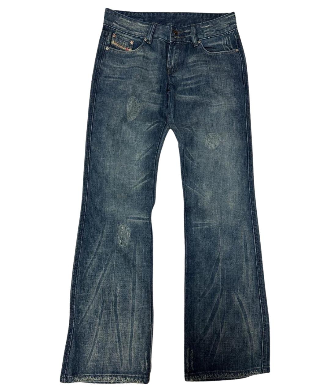 DIESEL Синие хлопковые джинсы клеш, фото 1