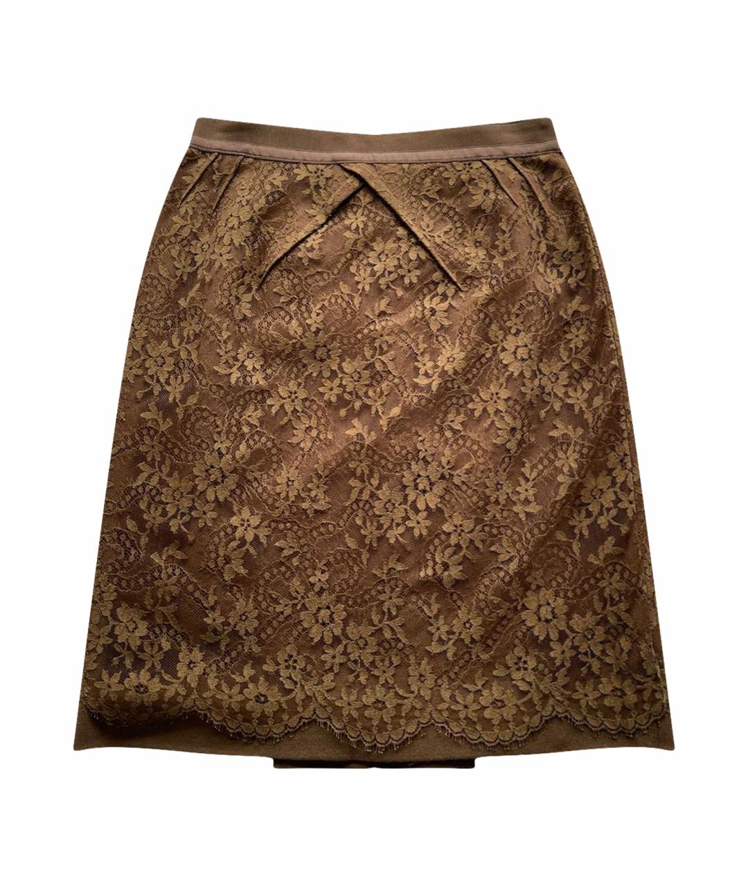 LOUIS VUITTON Коричневая юбка миди, фото 1
