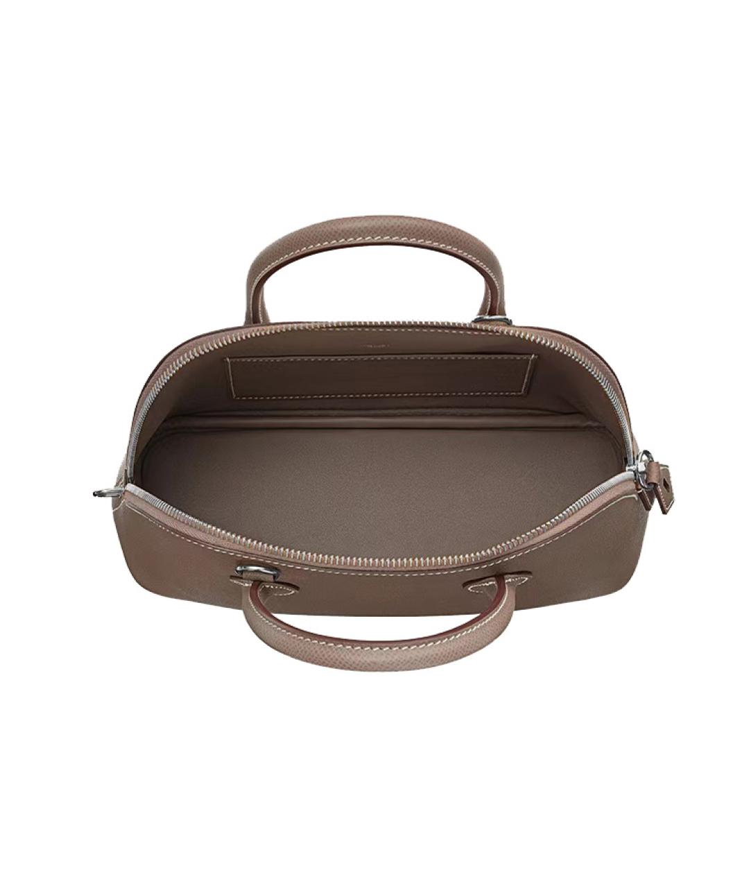 HERMES Серая кожаная сумка через плечо, фото 2