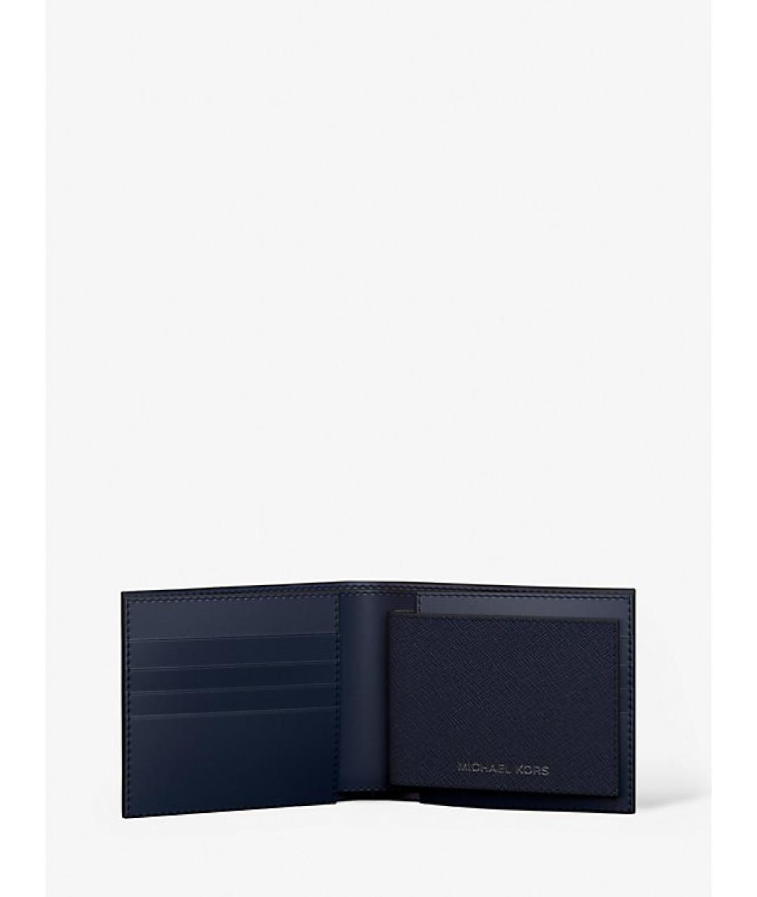 MICHAEL KORS Синий кожаный кошелек, фото 4