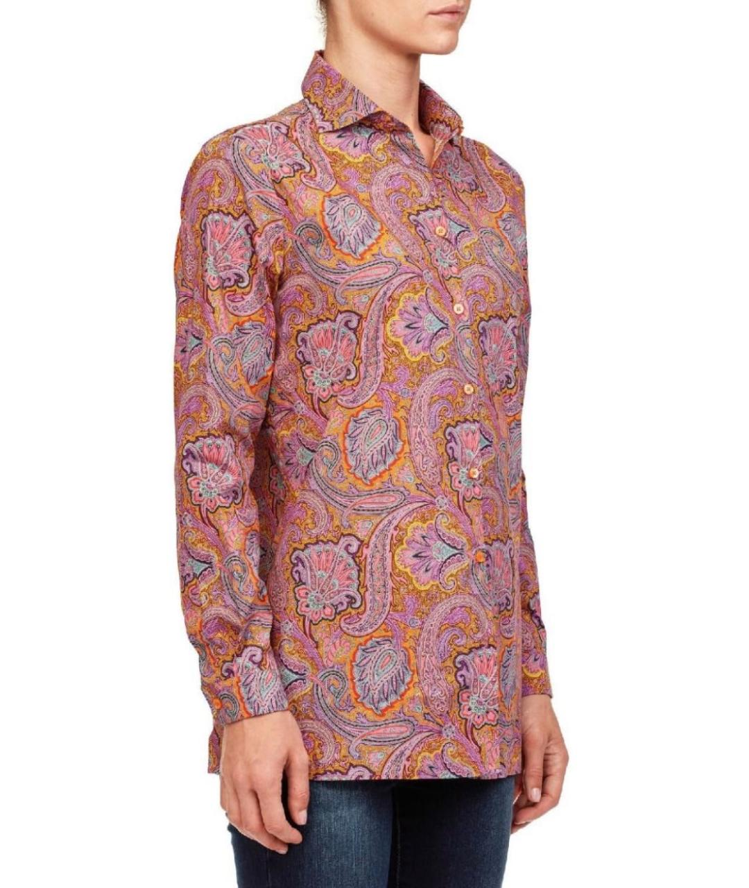 ETRO Розовая хлопковая рубашка, фото 2