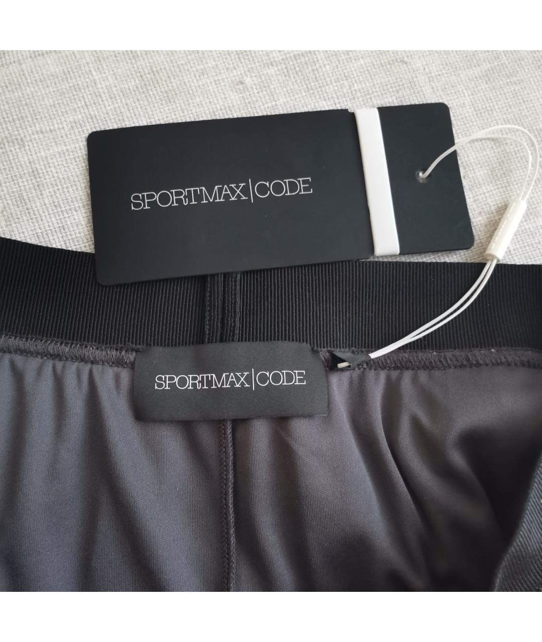 SPORT MAX CODE Серебряная полиэстеровая юбка миди, фото 3