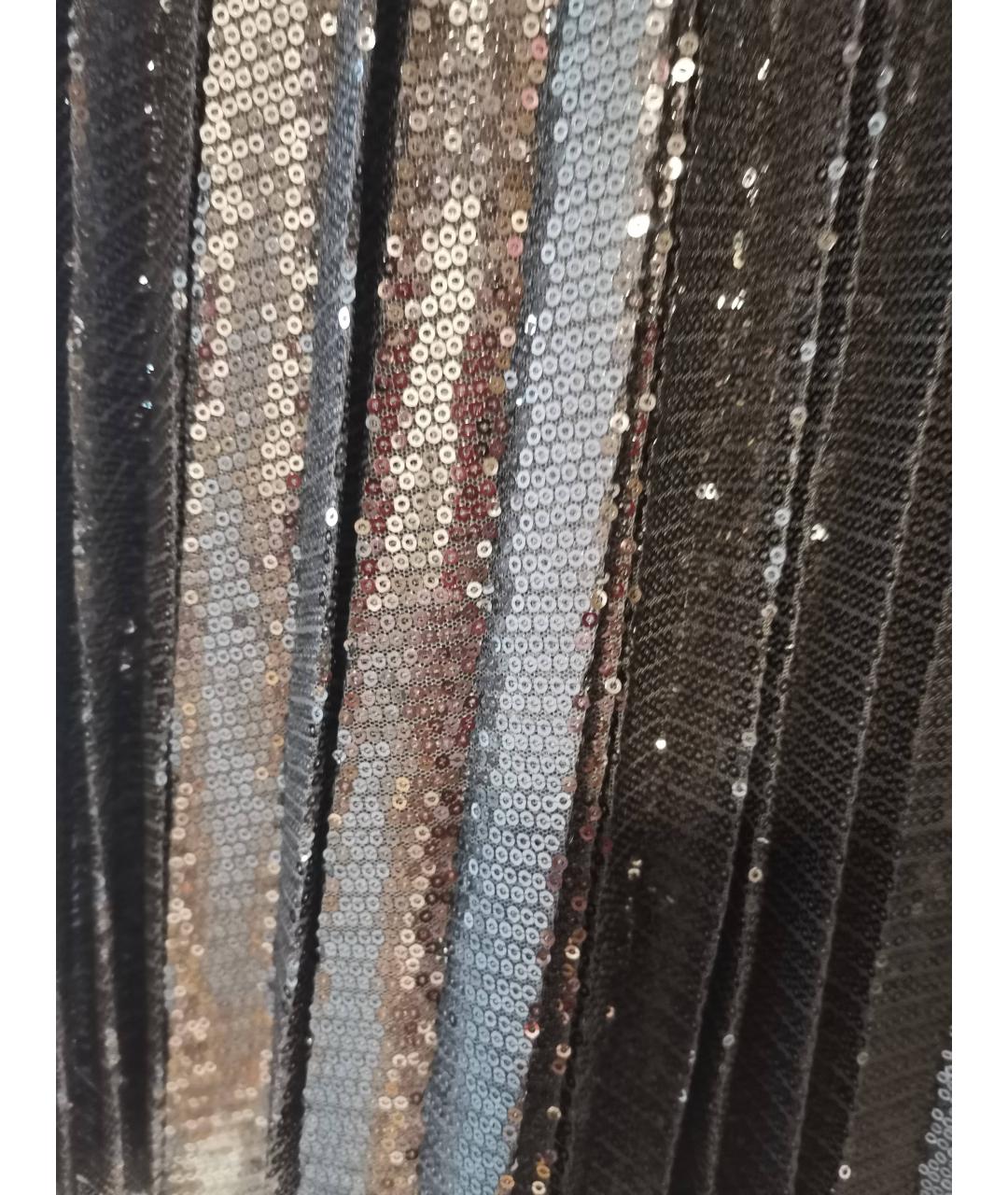 SPORT MAX CODE Серебряная полиэстеровая юбка миди, фото 4