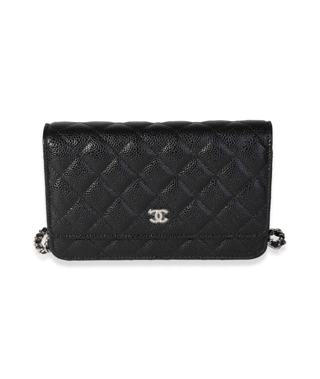 CHANEL Черная кожаная сумка через плечо, фото 8