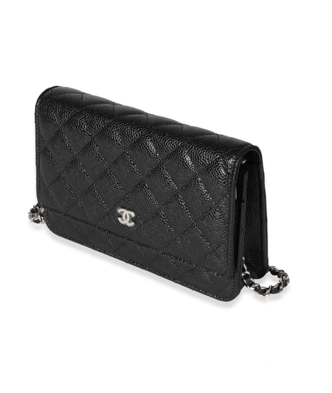 CHANEL Черная кожаная сумка через плечо, фото 2