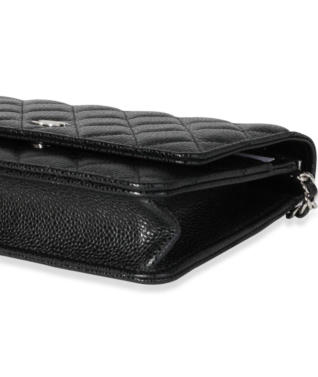 CHANEL Черная кожаная сумка через плечо, фото 7