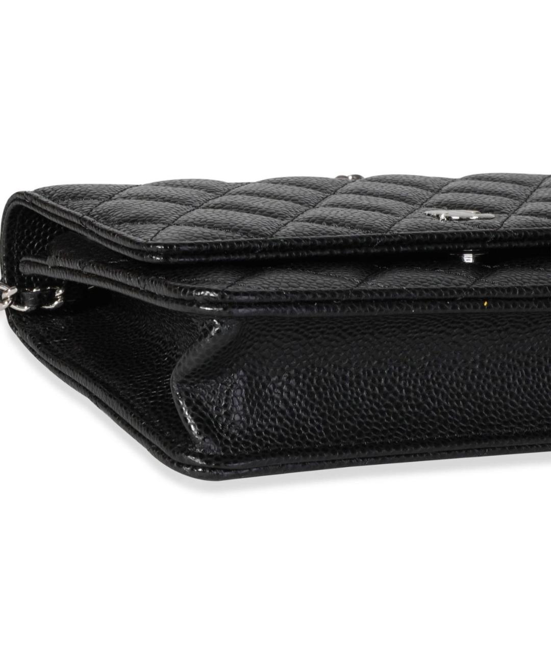 CHANEL Черная кожаная сумка через плечо, фото 6