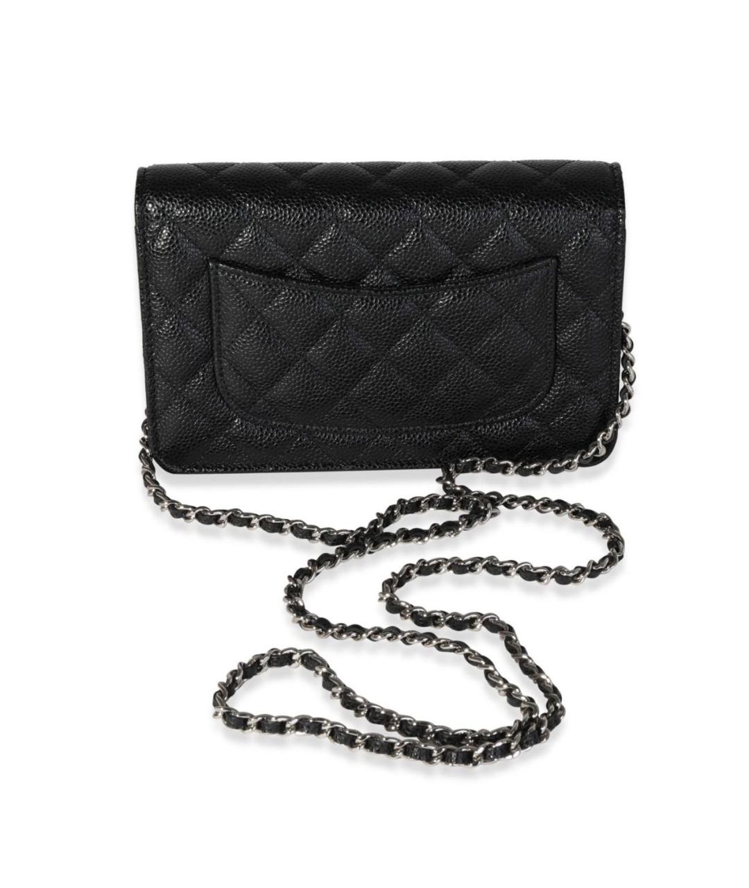 CHANEL Черная кожаная сумка через плечо, фото 3