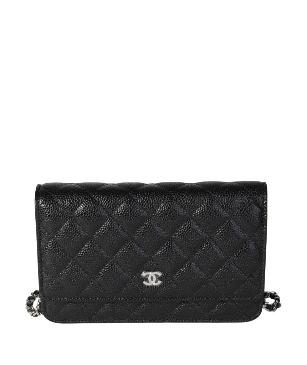 CHANEL Черная кожаная сумка через плечо, фото 1