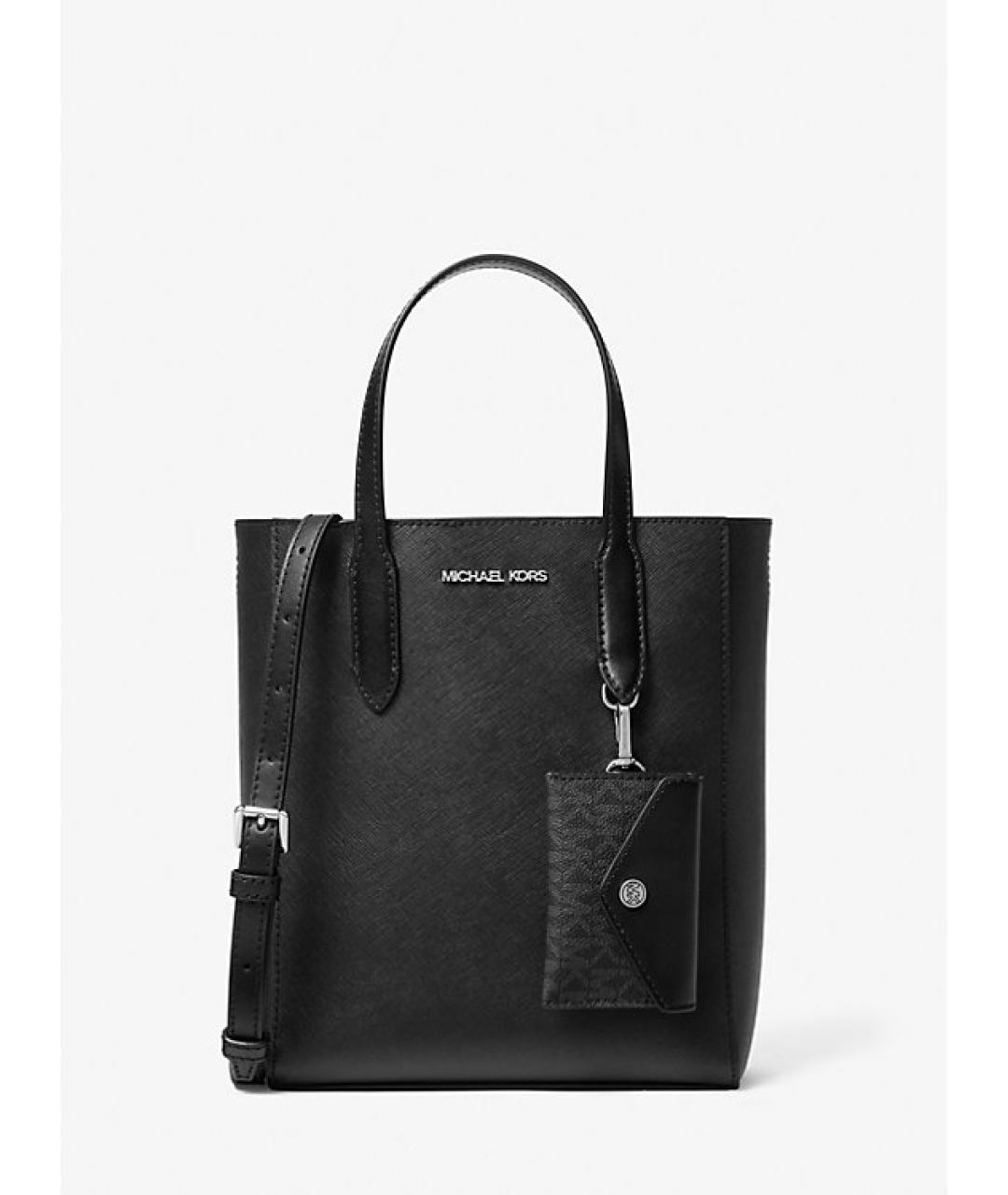 MICHAEL KORS Черная кожаная сумка через плечо, фото 4