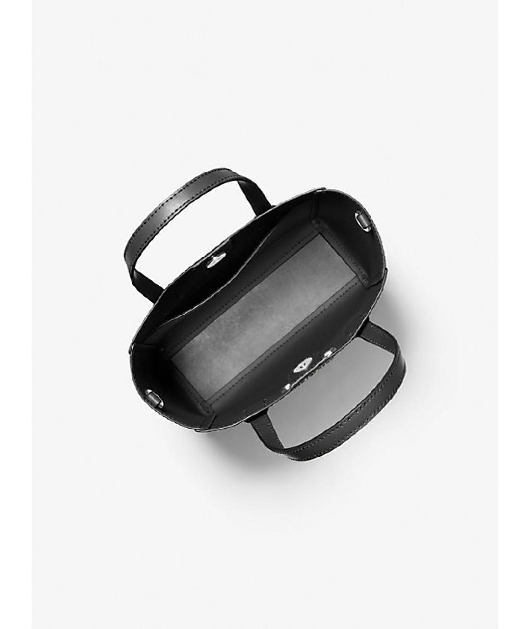 MICHAEL KORS Черная кожаная сумка через плечо, фото 2