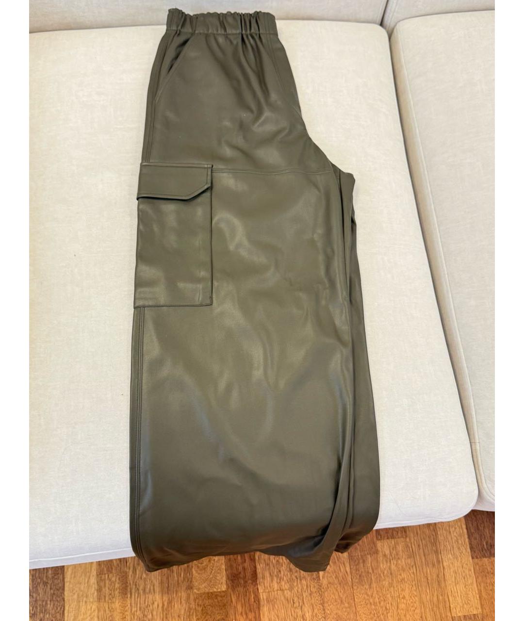 MAX&CO Хаки синтетические брюки широкие, фото 2