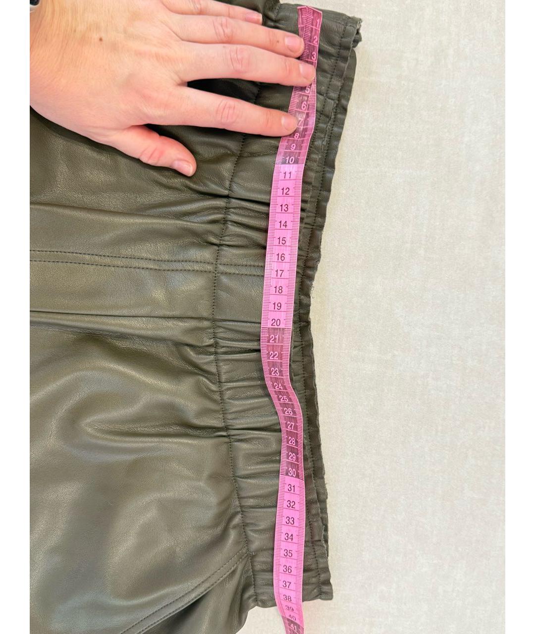 MAX&CO Хаки синтетические брюки широкие, фото 3