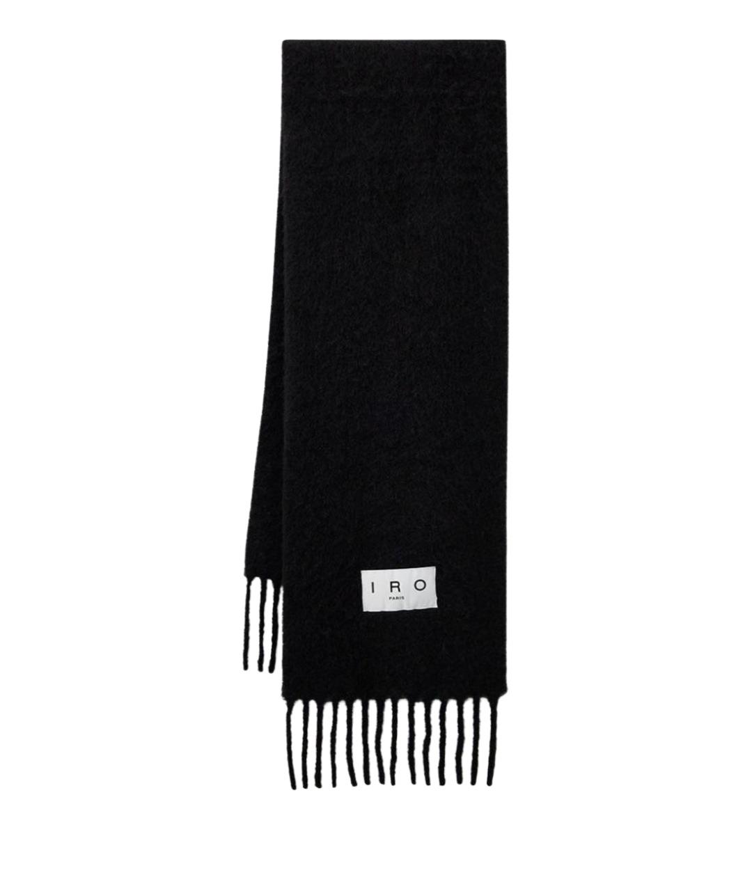 IRO Черный шерстяной шарф, фото 1