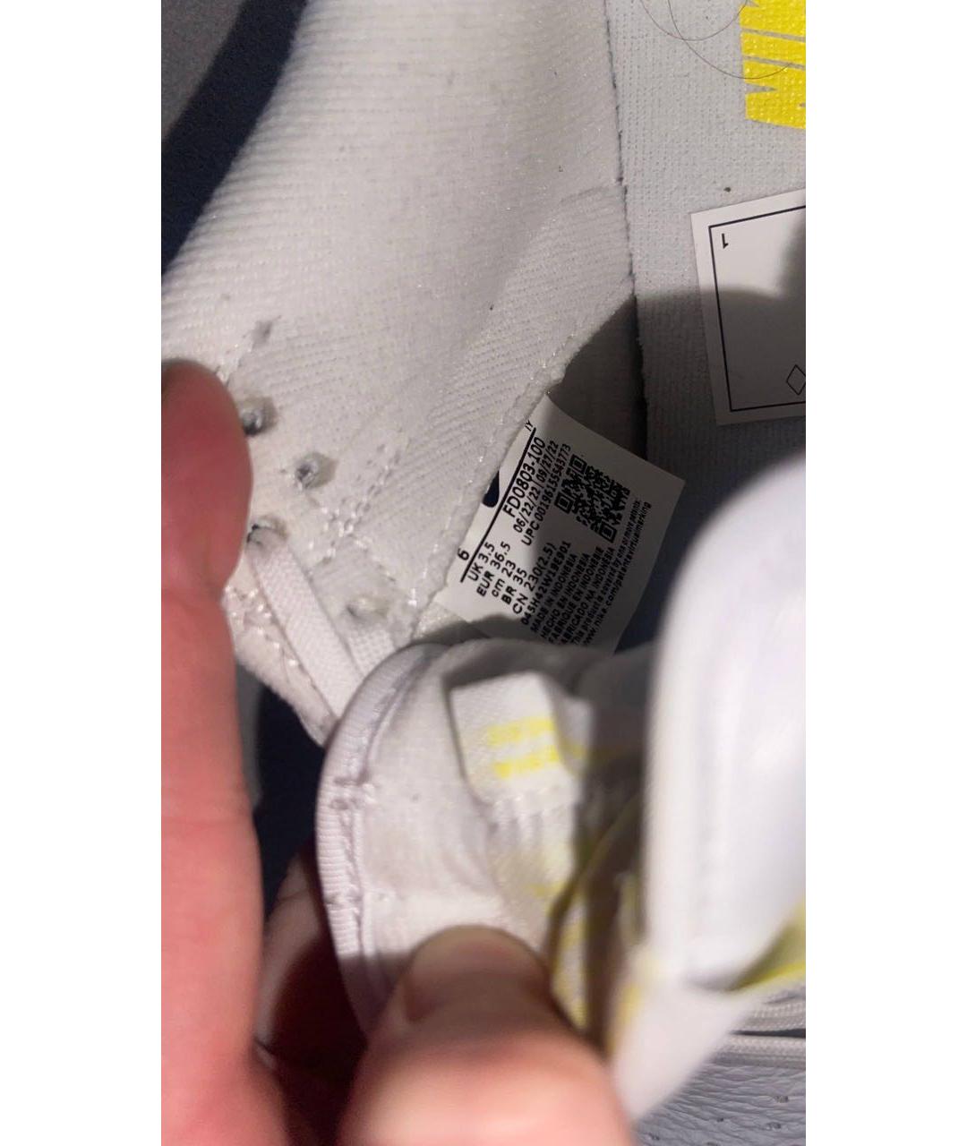 NIKE Белые кожаные кроссовки, фото 5