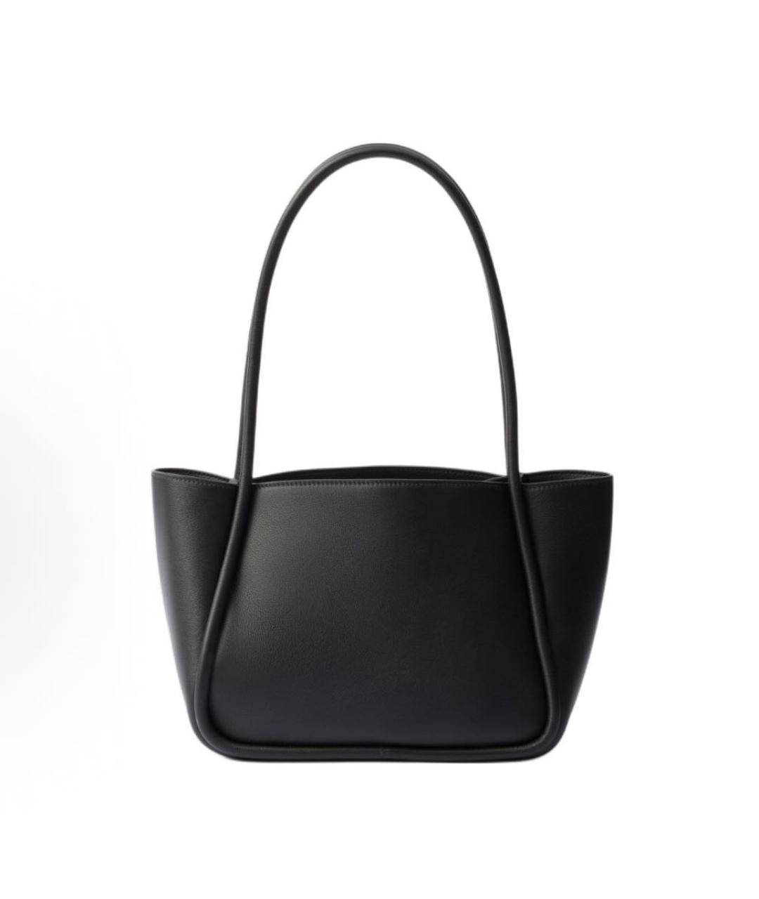 PRADA Черная кожаная сумка с короткими ручками, фото 4