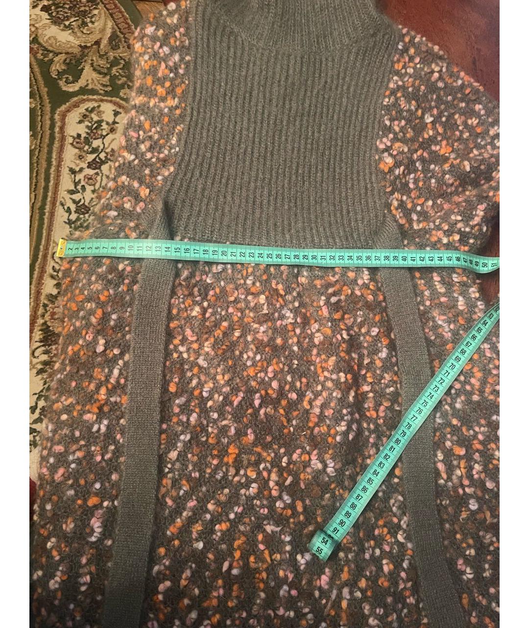 CHLOE Мульти шерстяное повседневное платье, фото 4