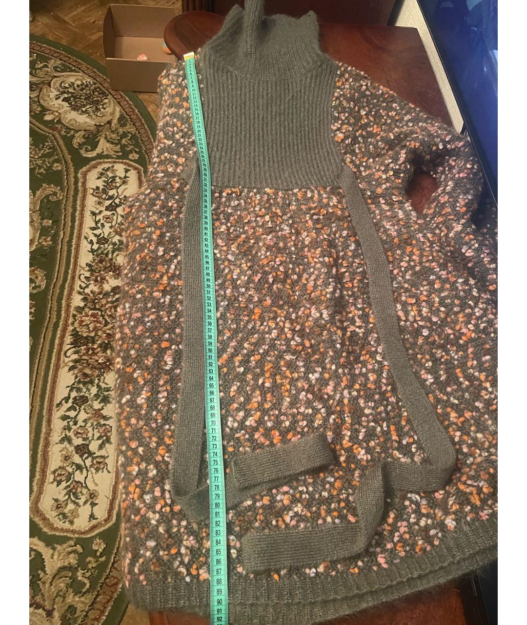 CHLOE Мульти шерстяное повседневное платье, фото 5