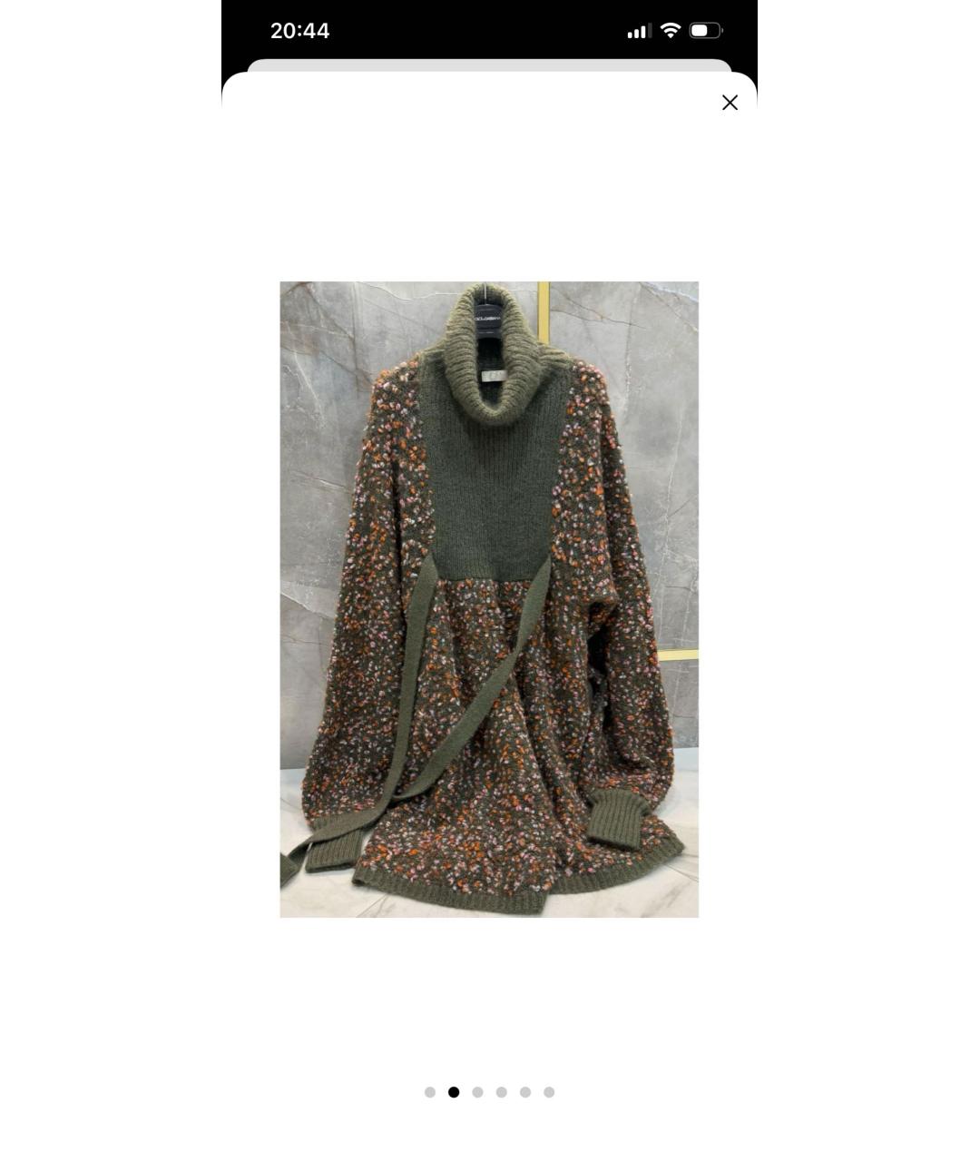 CHLOE Мульти шерстяное повседневное платье, фото 2