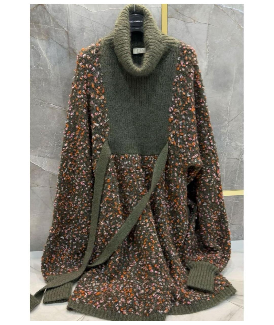 CHLOE Мульти шерстяное повседневное платье, фото 9