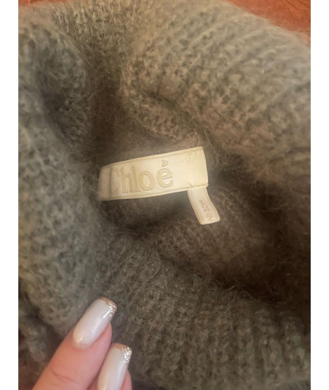 CHLOE Мульти шерстяное повседневное платье, фото 3