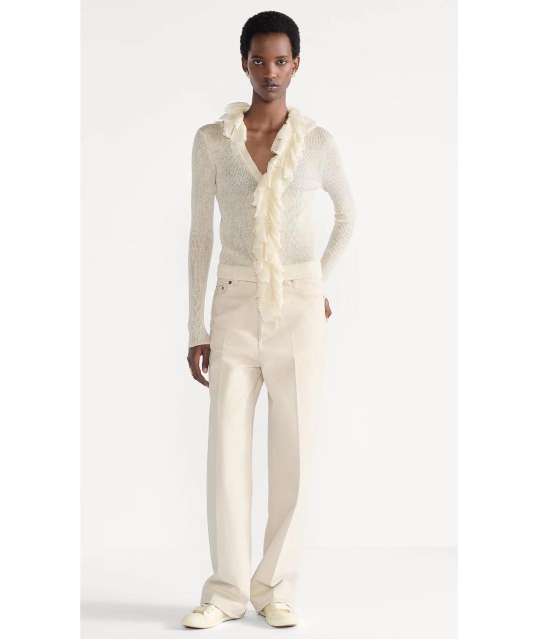 CHRISTIAN DIOR Белый льняной кардиган, фото 4