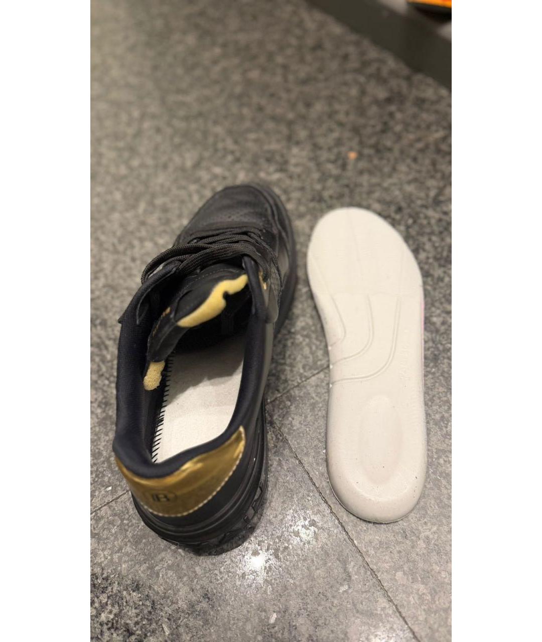 BALMAIN Черные кожаные кеды, фото 5