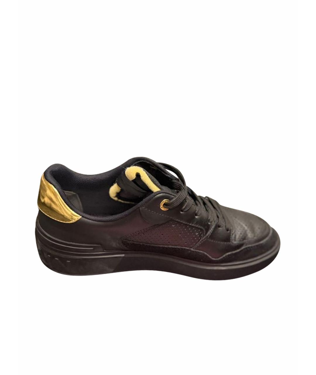 BALMAIN Черные кожаные кеды, фото 1