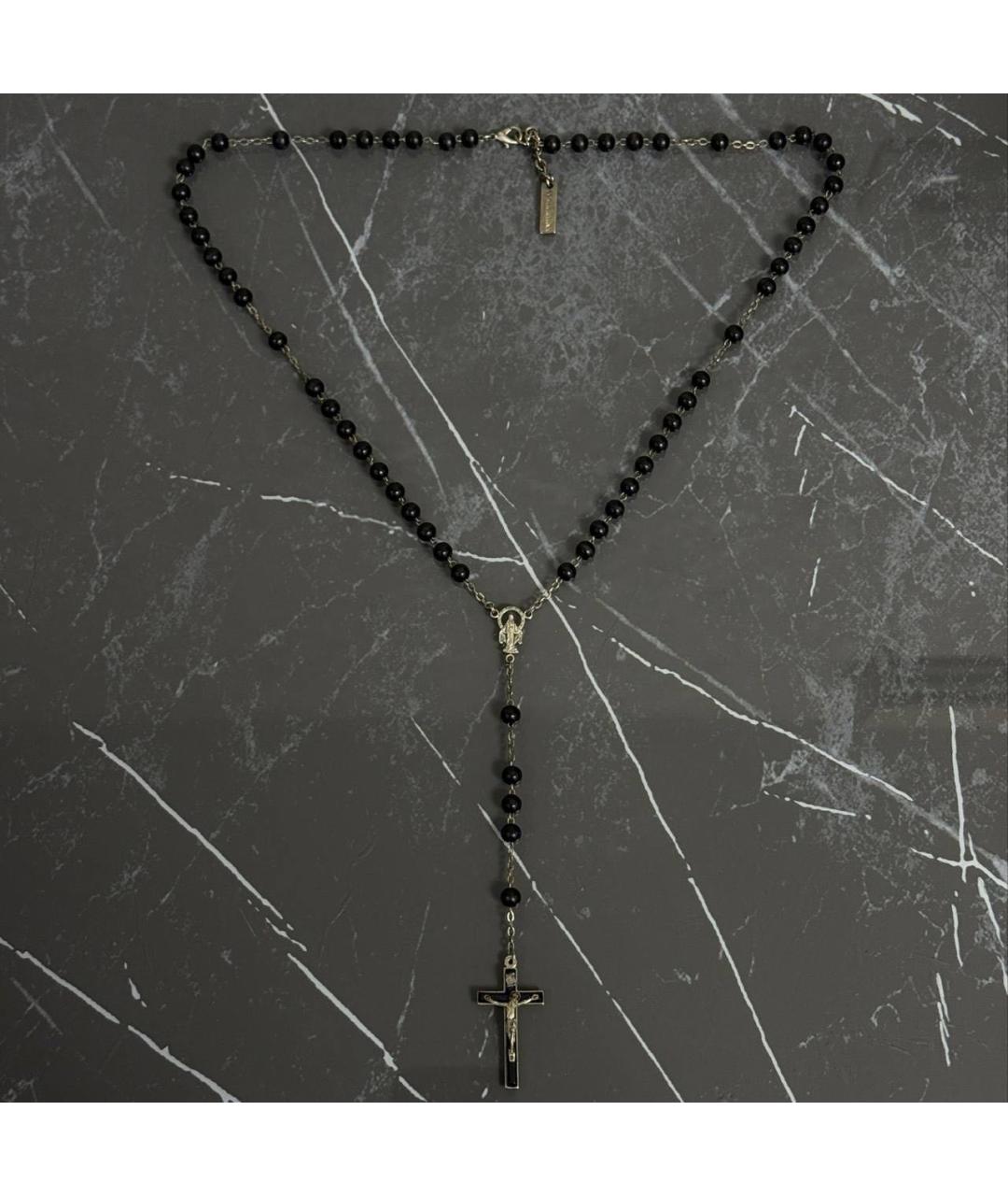 DOLCE&GABBANA Черное латунное колье, фото 6