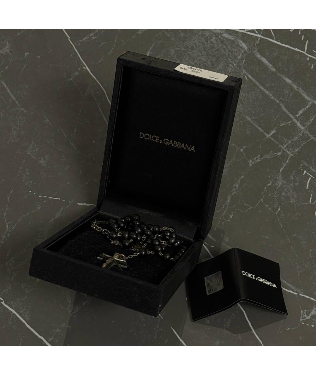 DOLCE&GABBANA Черное латунное колье, фото 5