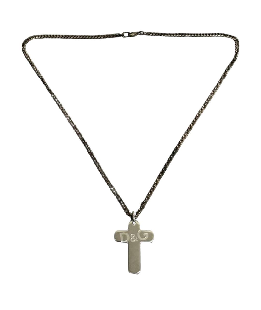 DOLCE&GABBANA Серебряное металлическое колье, фото 1