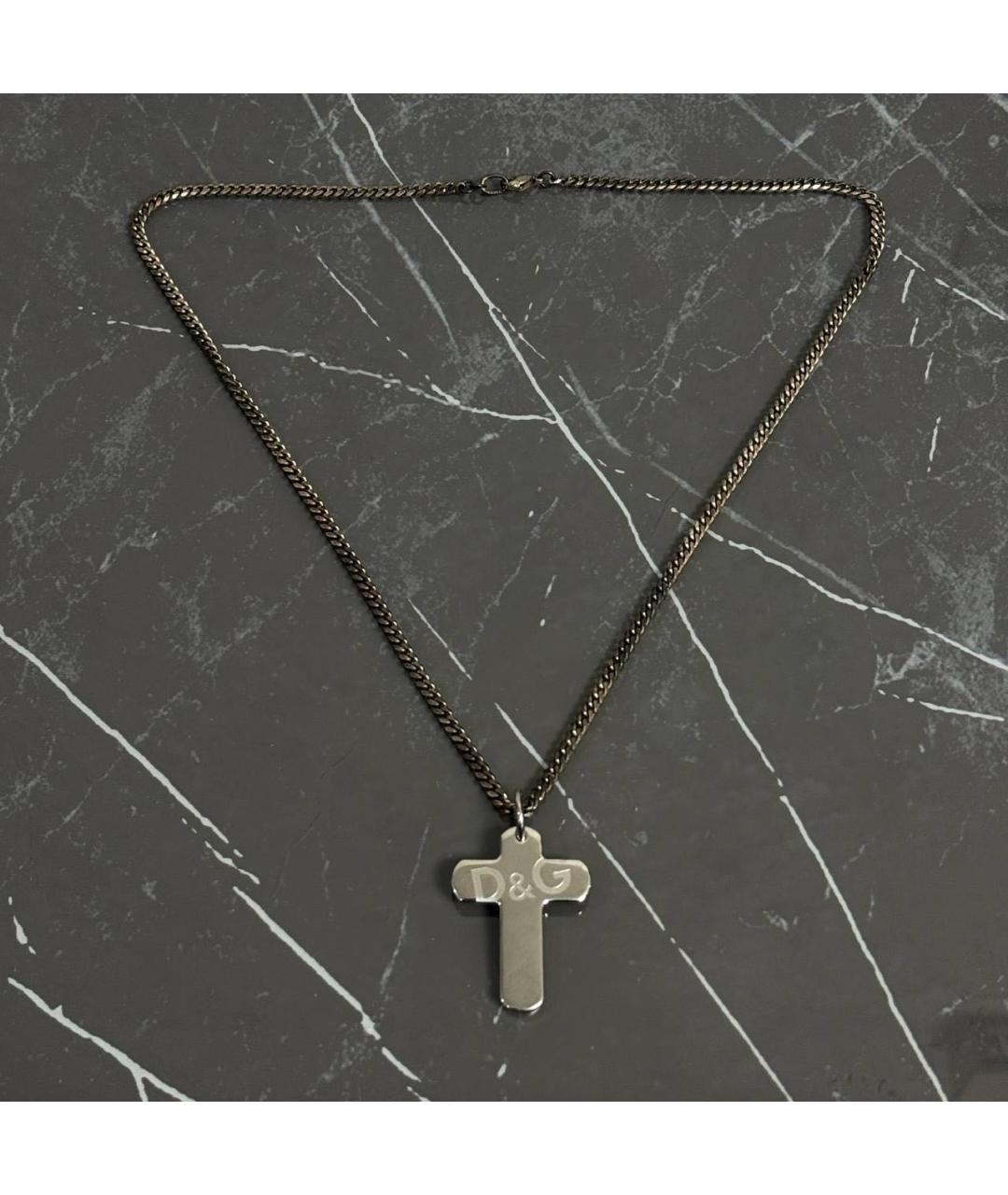 DOLCE&GABBANA Серебряное металлическое колье, фото 6