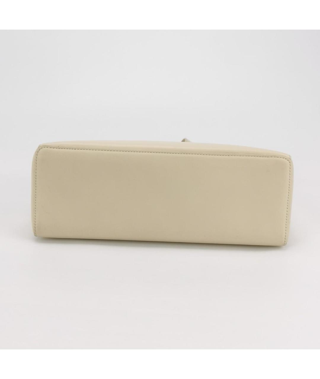 LORO PIANA Бежевая кожаная сумка через плечо, фото 5