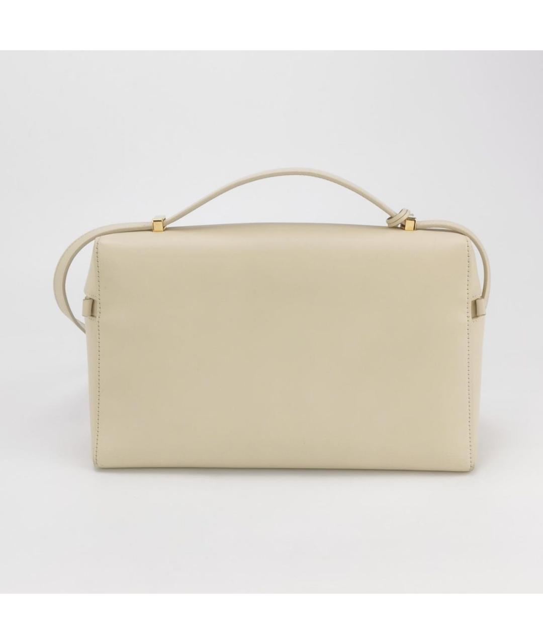LORO PIANA Бежевая кожаная сумка через плечо, фото 4