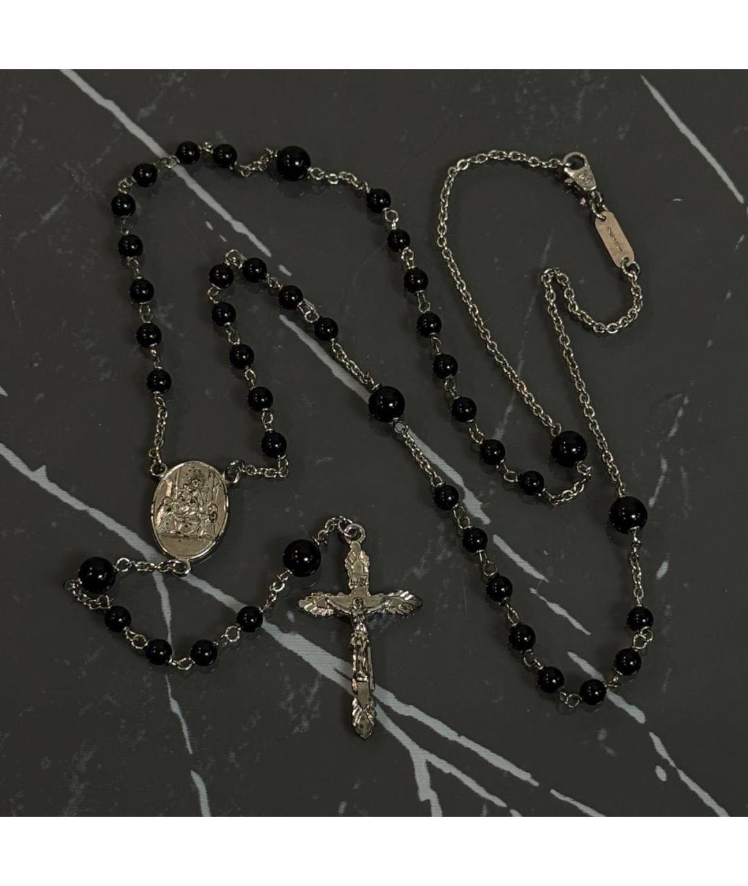 DOLCE&GABBANA Черное латунное колье, фото 2