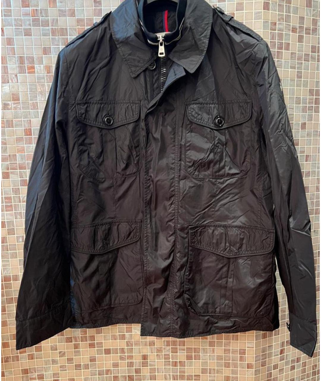 MONCLER Черная полиамидовая куртка, фото 3