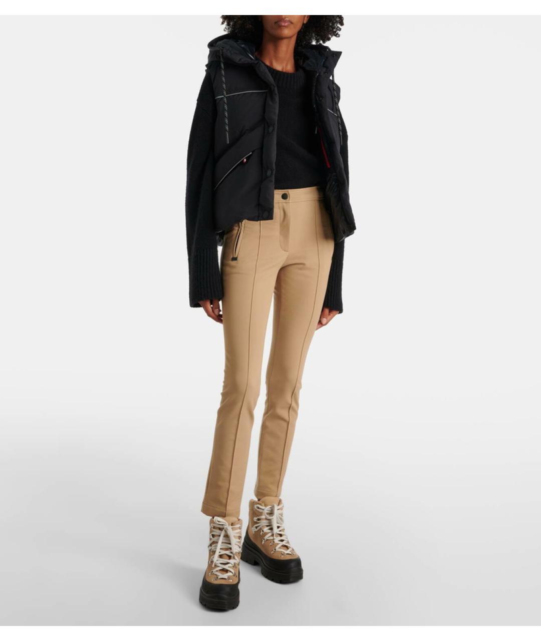 MONCLER Черный полиэстеровый жилет, фото 7