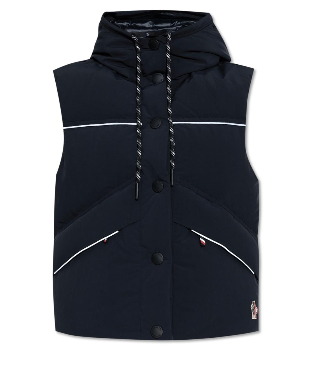 MONCLER Черный полиэстеровый жилет, фото 10