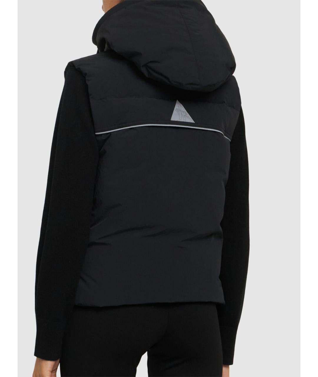 MONCLER Черный полиэстеровый жилет, фото 6