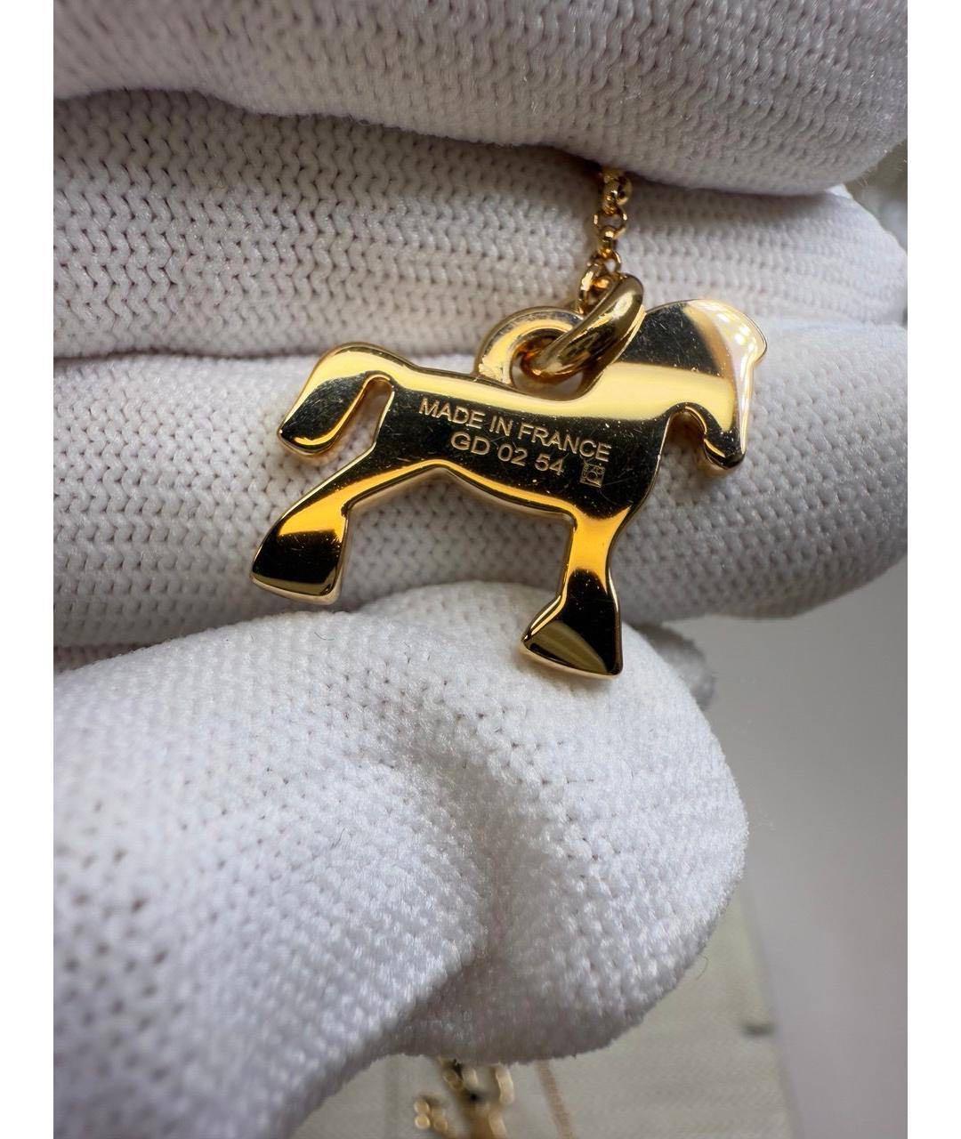 HERMES Золотое металлическое колье, фото 5