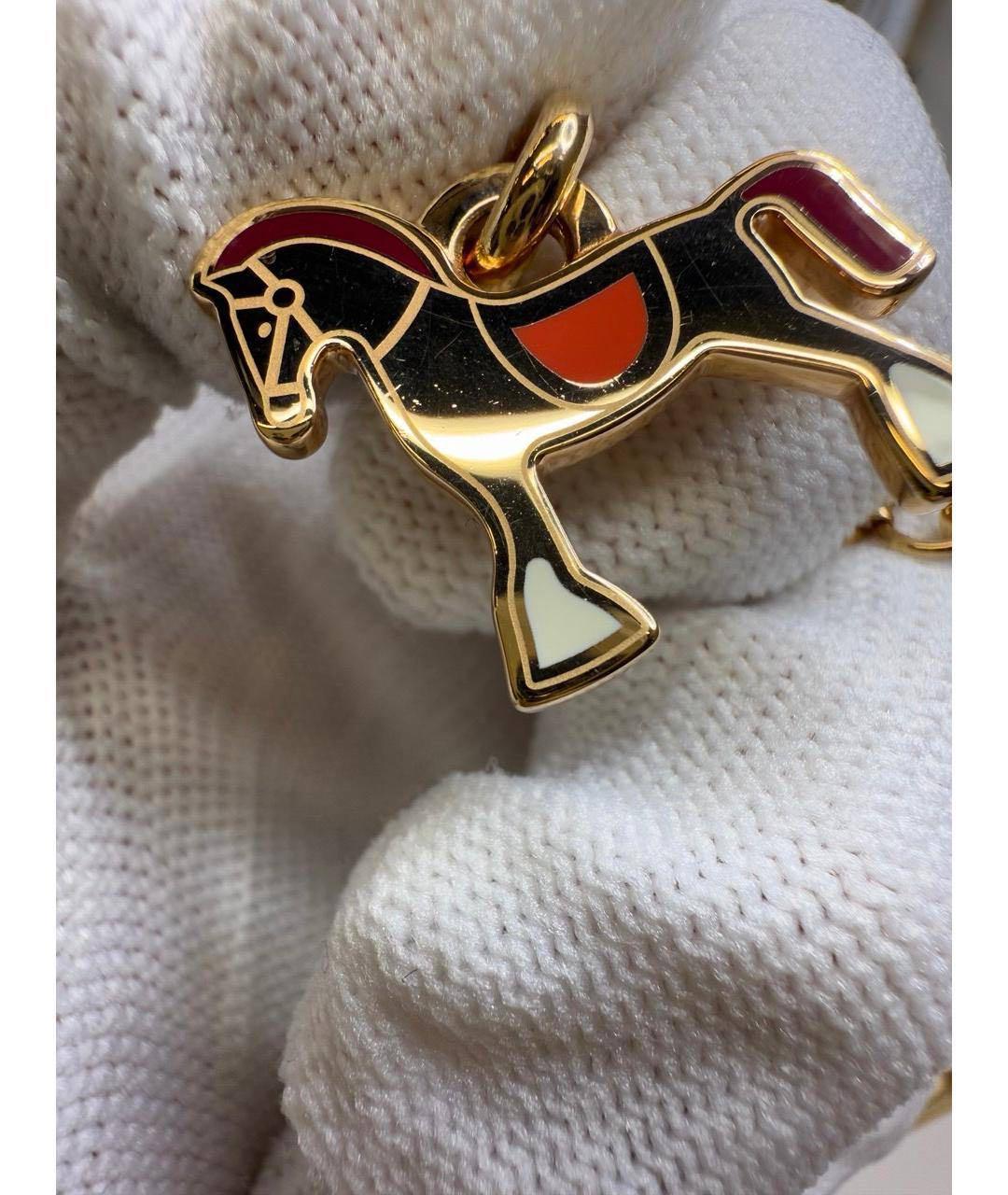 HERMES Золотое металлическое колье, фото 8