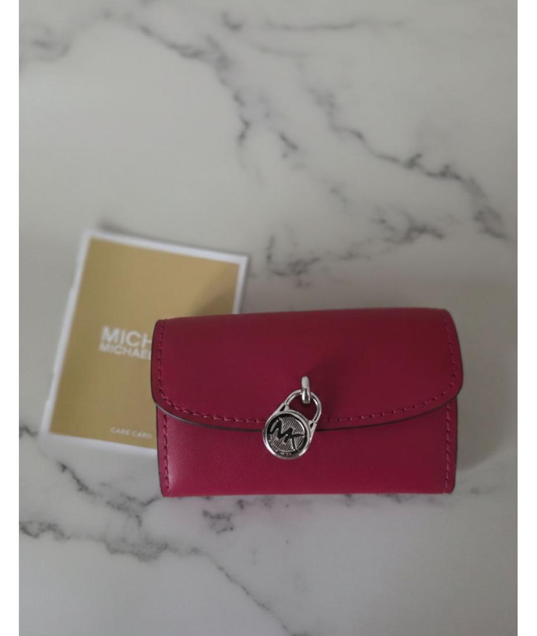 MICHAEL KORS Красный кожаный кошелек, фото 4