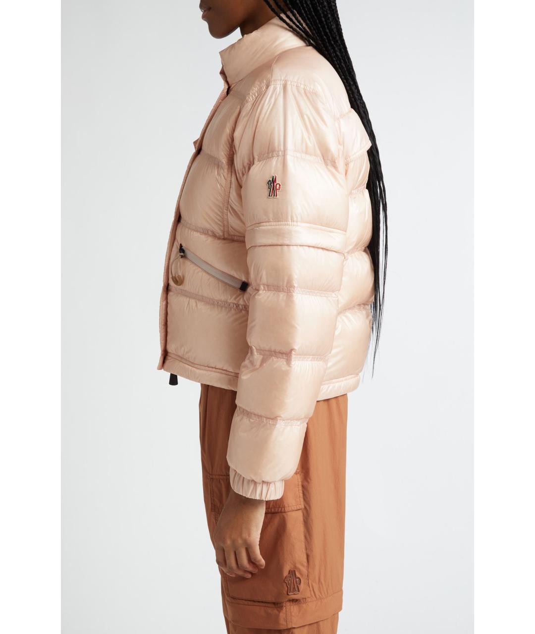 MONCLER GRENOBLE Розовый полиамидовый пуховик, фото 8