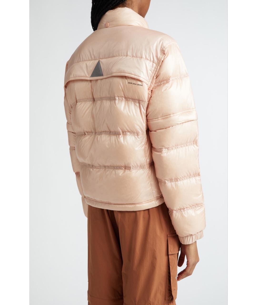 MONCLER GRENOBLE Розовый полиамидовый пуховик, фото 9