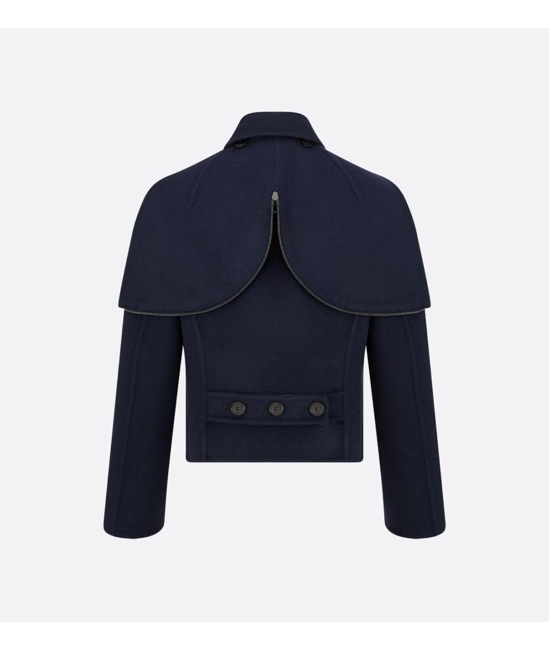 CHRISTIAN DIOR Темно-синее шерстяное пальто, фото 2