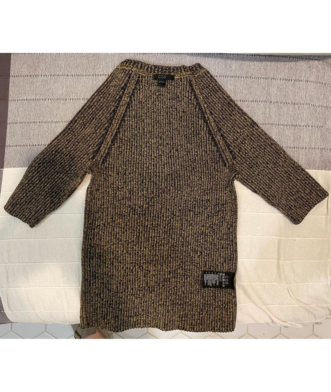 COS Горчичный хлопко-эластановый джемпер / свитер, фото 2